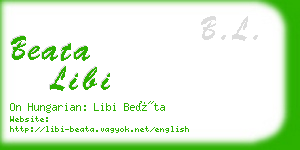 beata libi business card